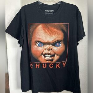 CHUCKY Child’s Play Licensed 80s Horror Movie Black T-Shirt Large